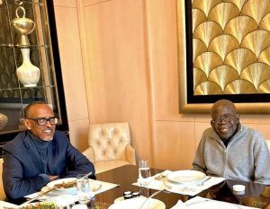 Bola Tinubu yishimiye gusangira na Perezida Kagame&nbsp;