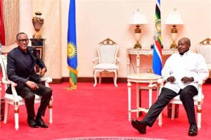 Perezida Kagame yishimanye na Museveni watsindiye kuyobora Uganda&nbsp;