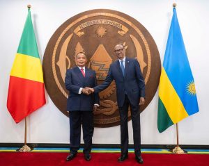Perezida Kagame yashimiye Sassou Nguesso watorewe gukomeza kuyobora Congo