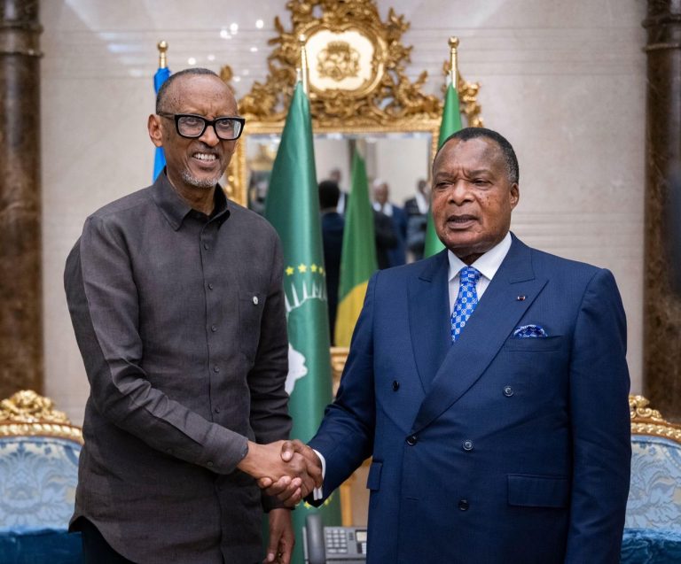 Perezida Kagame yaganiriye na Sassou Nguesso witegura kurahira&nbsp;