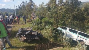 Muhanga: Impanuka y’ikamyo yahitanye babiri, 15 barakomereka