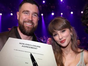 Abatumirwa mu bukwe bwa Taylor na Travis basabwa kubika ibanga rikomeye