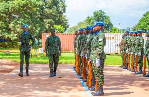 Maj. Gen. Nyakarundi yasuye Ingabo z’u Rwanda zoherejwe muri Centrafrique