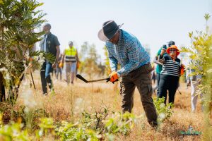 Mokgweetsi wayoboye Botswana yitabiriye umuganda i Kigali, asigira urubyiruko umukoro