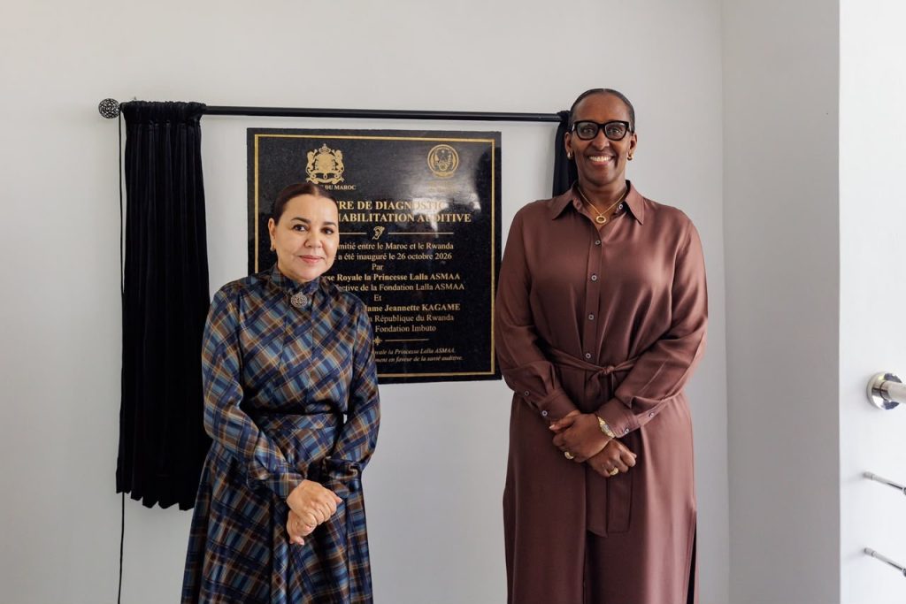 Jeannette Kagame n’Igikomangomakazi cya Maroc bafunguye ivuriro ry’indwara z’amatwi